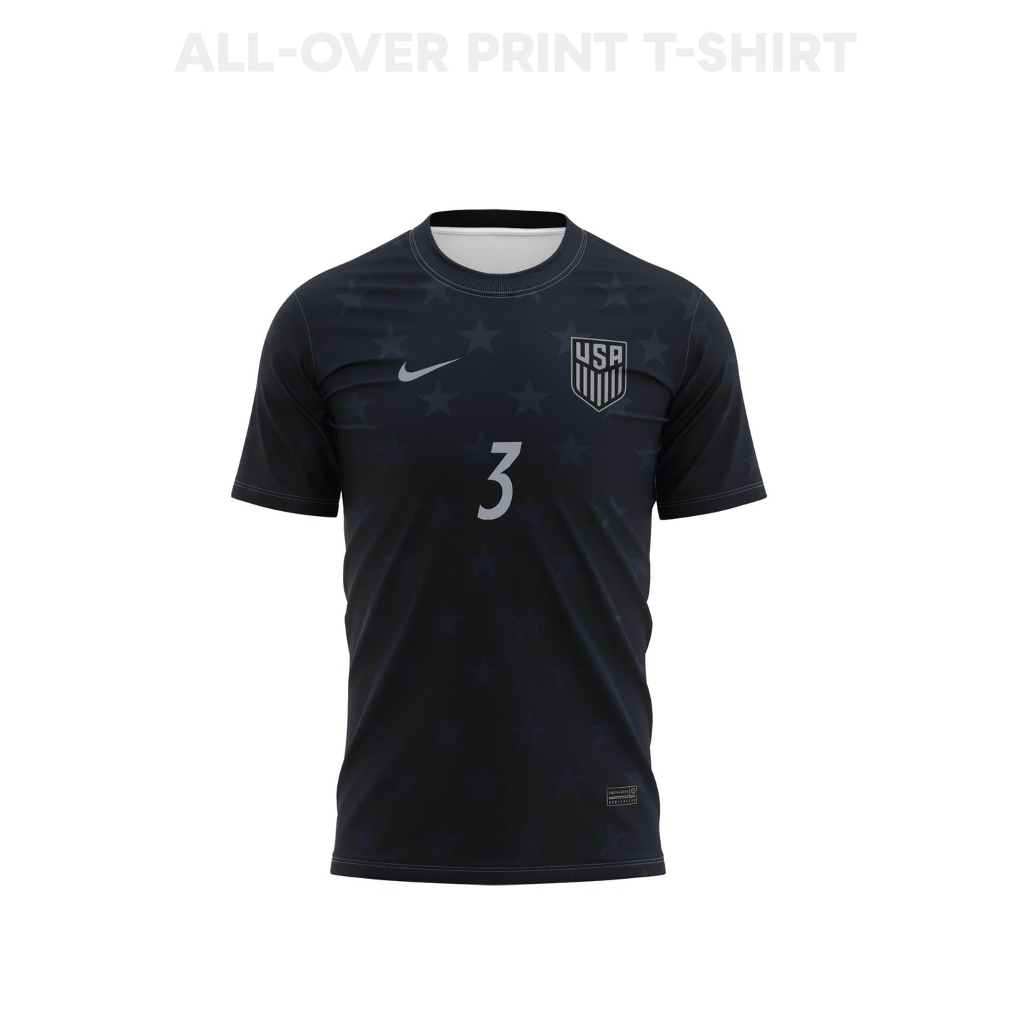 Antonee Robinson 3 USMNT 2026 Away 3D T-Shirt Fully Printed – Unisex, Black