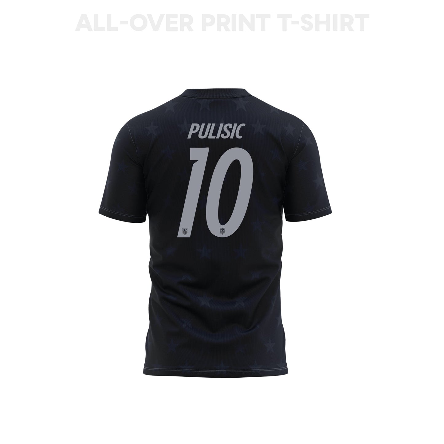 Christian Pulisic 10 Youth USMNT 2026 Away 3D T-shirt Fully Printed – Black