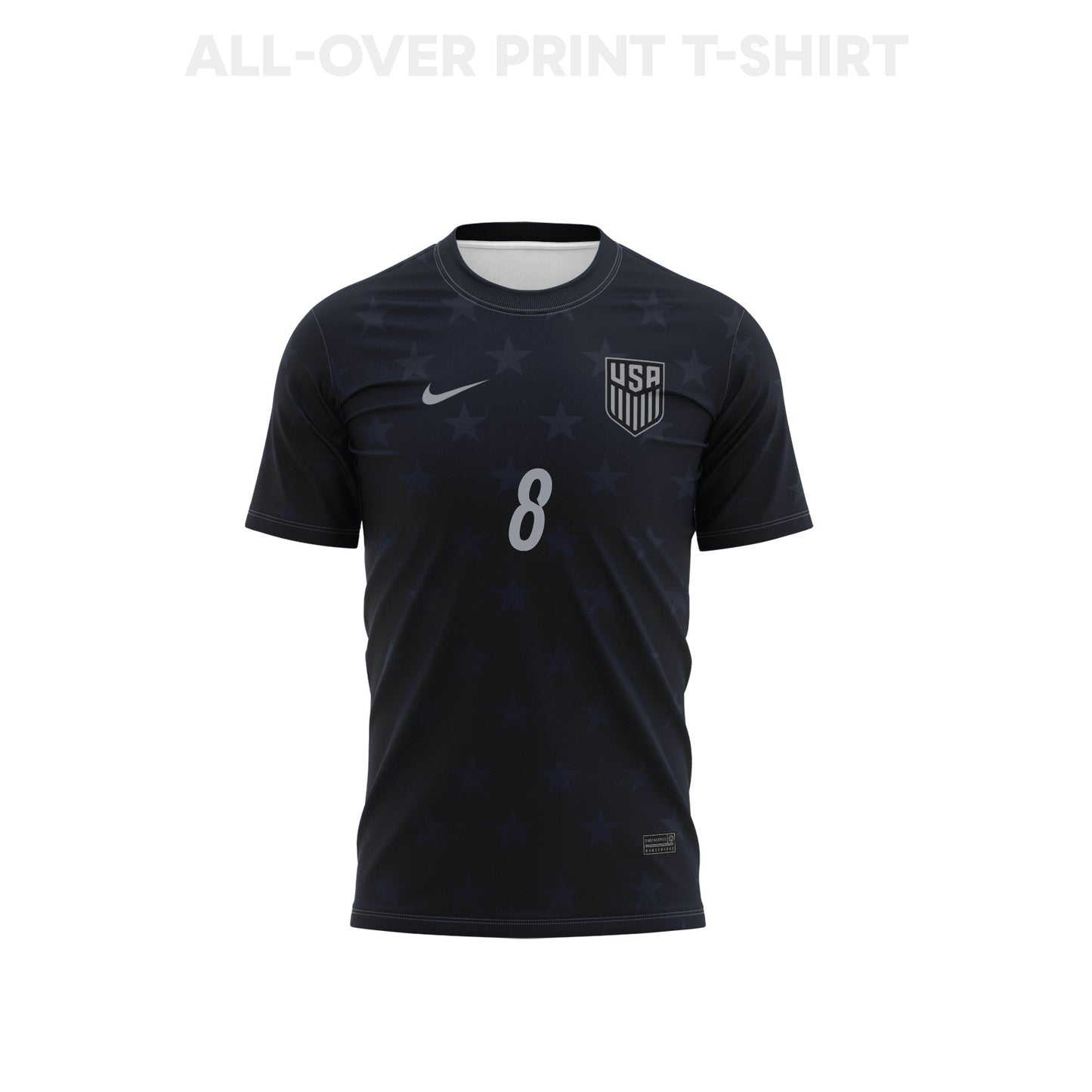 Weston McKennie 8 Youth USMNT 2026 Away 3D T-shirt Fully Printed – Black