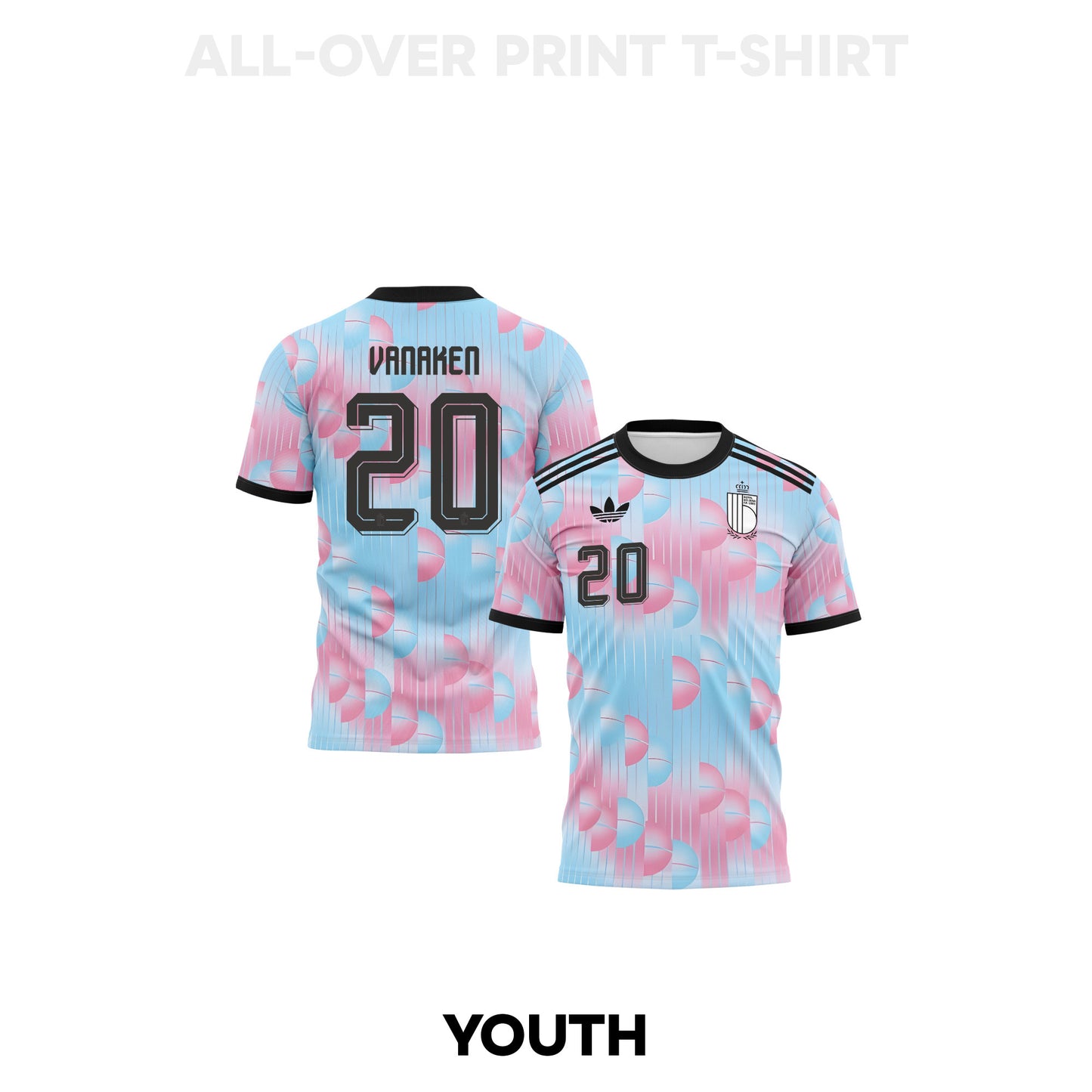 Hans Vanaken 20 Youth Belgium 2026 Away 3D T-shirt Fully Printed – Light Blue