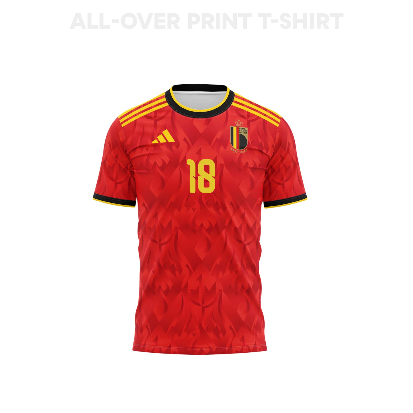 Amadou Onana 18 Youth Belgium 2026 Home 3D T-shirt Fully Printed – Red