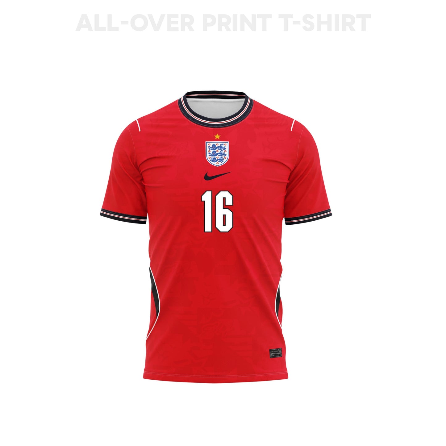 Adam Wharton 16 England 2026 Away 3D T-Shirt Fully Printed – Unisex, Red
