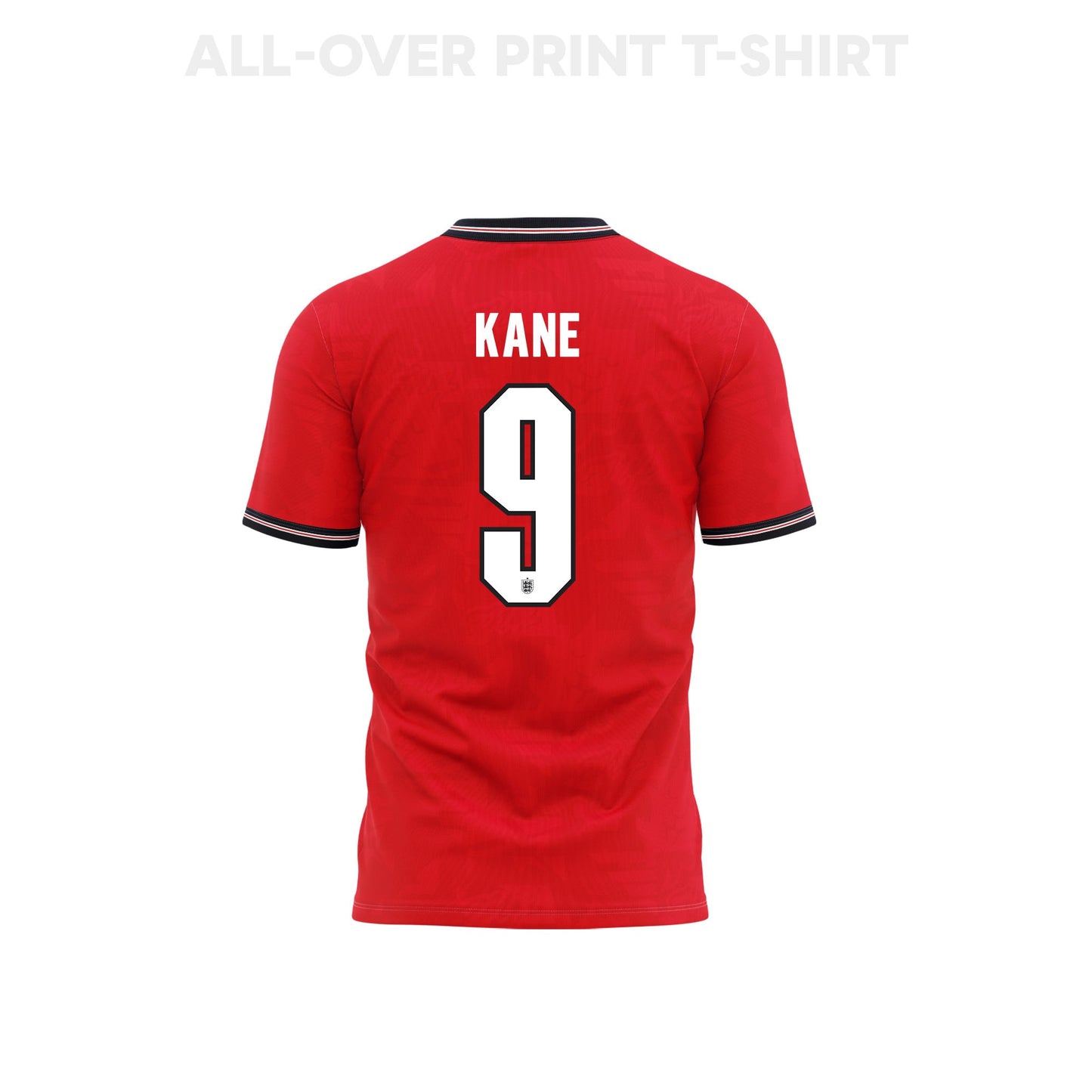 Harry Kane 9 Youth England 2026 Away 3D T-shirt Fully Printed – Red