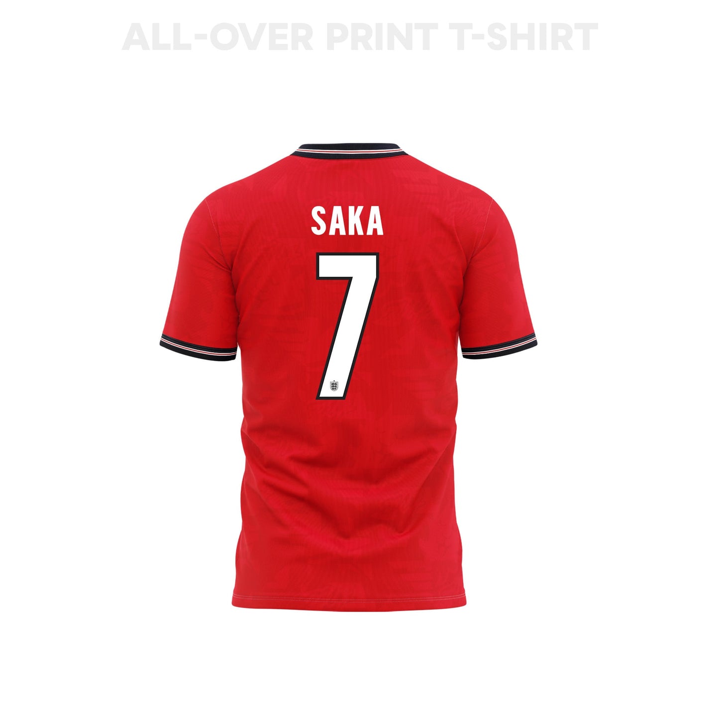 Bukayo Saka 7 Youth England 2026 Away 3D T-shirt Fully Printed – Red