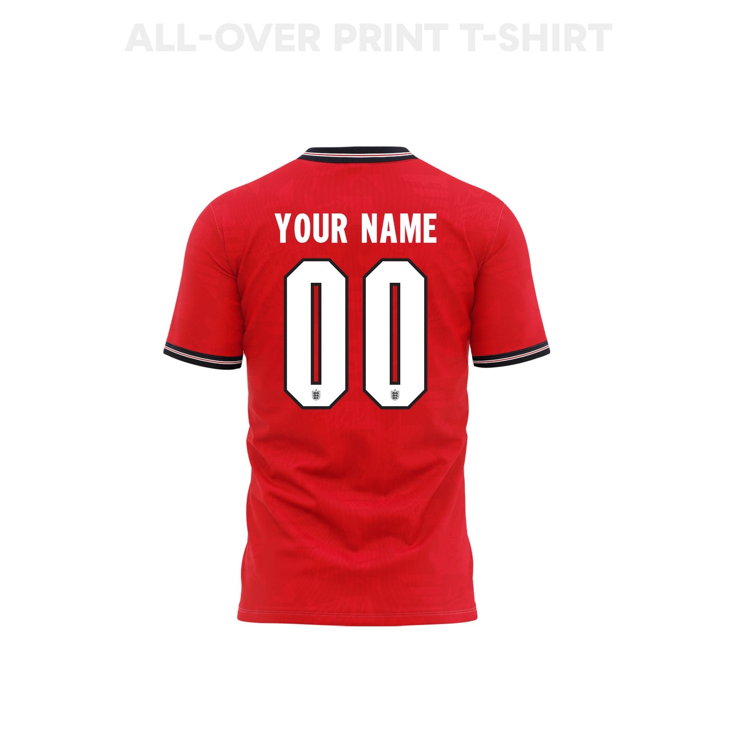 England 2026 Youth Away 3D T-shirt Fully Printed – Personalized – Red