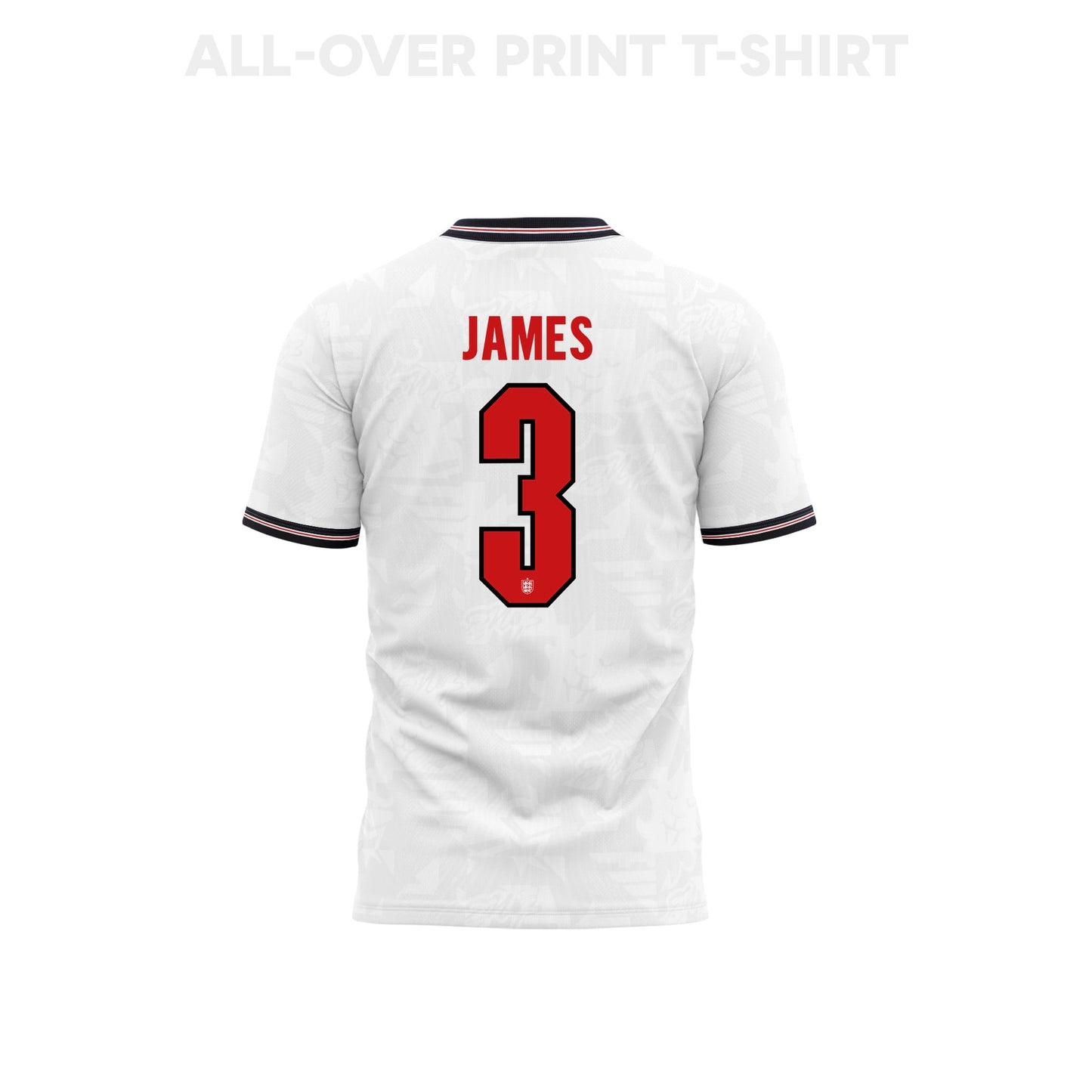 Reece James 3 Youth England 2026 Home 3D T-shirt Fully Printed – White