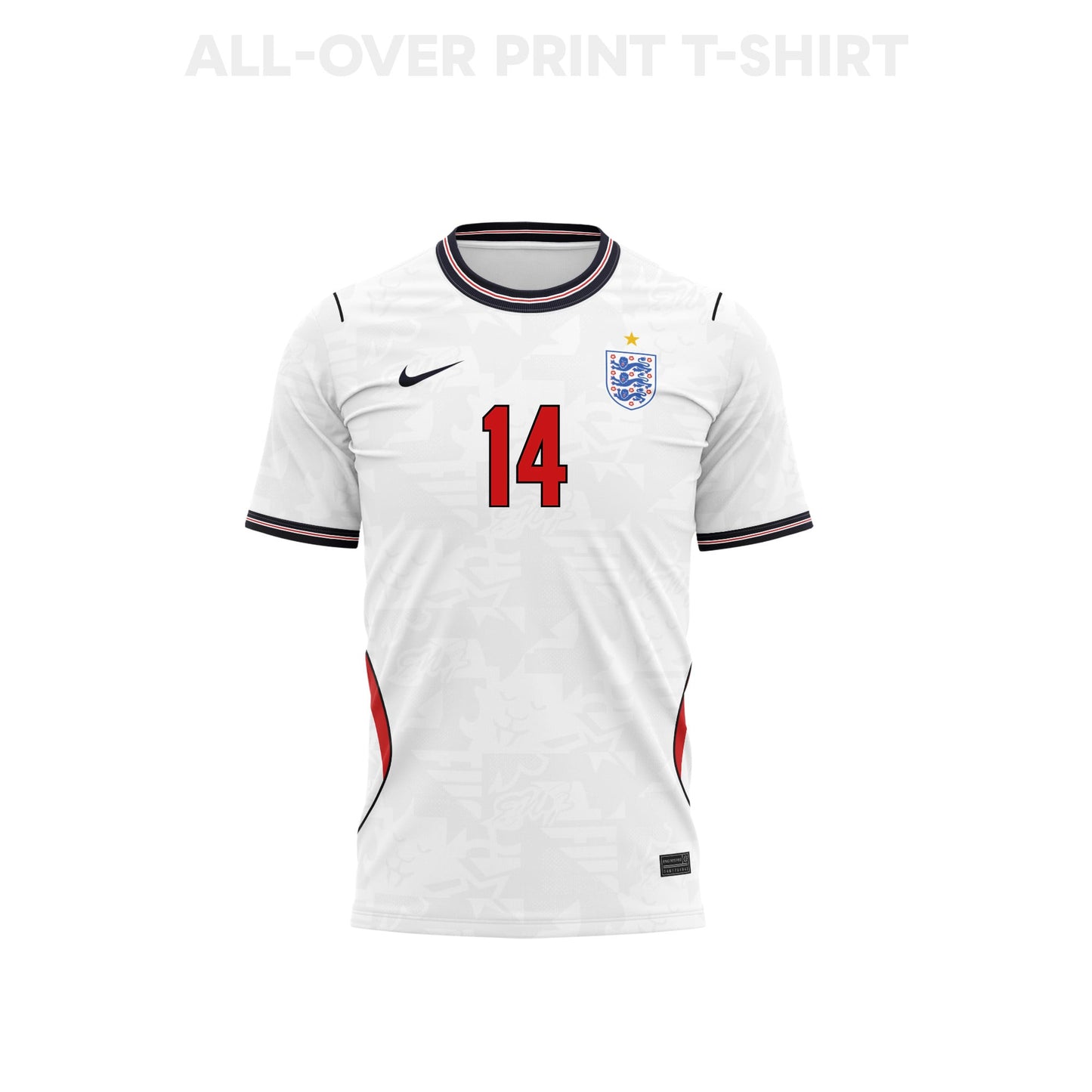 Djed Spence 14 Youth England 2026 Home 3D T-shirt Fully Printed – White