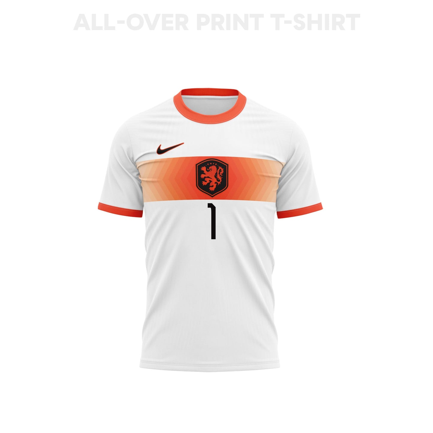 Bart Verbruggen 1 Netherlands 2026 Away 3D T-Shirt Fully Printed – Unisex, White