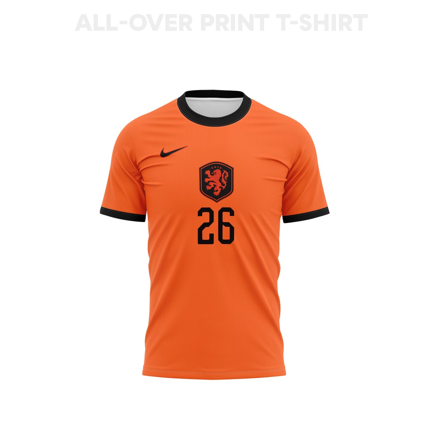 Ryan Gravenberch 26 Netherlands 2026 Home 3D T-Shirt Fully Printed – Unisex, Orange