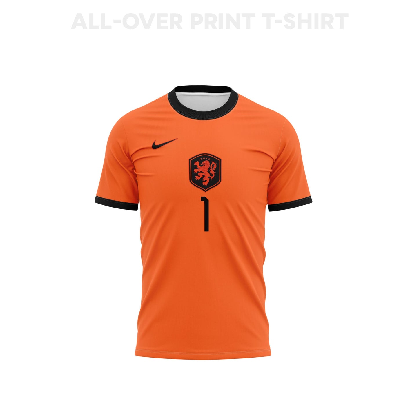 Bart Verbruggen 1 Youth Netherlands 2026 Home 3D T-shirt Fully Printed – Orange