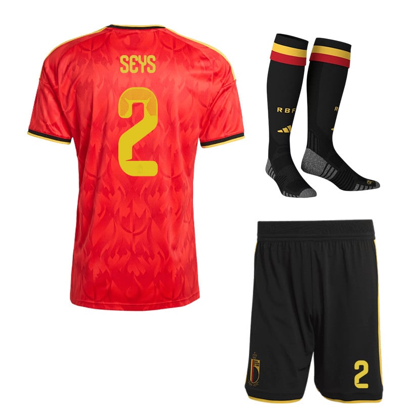 Joaquin Seys 2 Belgium 2026 Home Men Kit Set – Red/Black