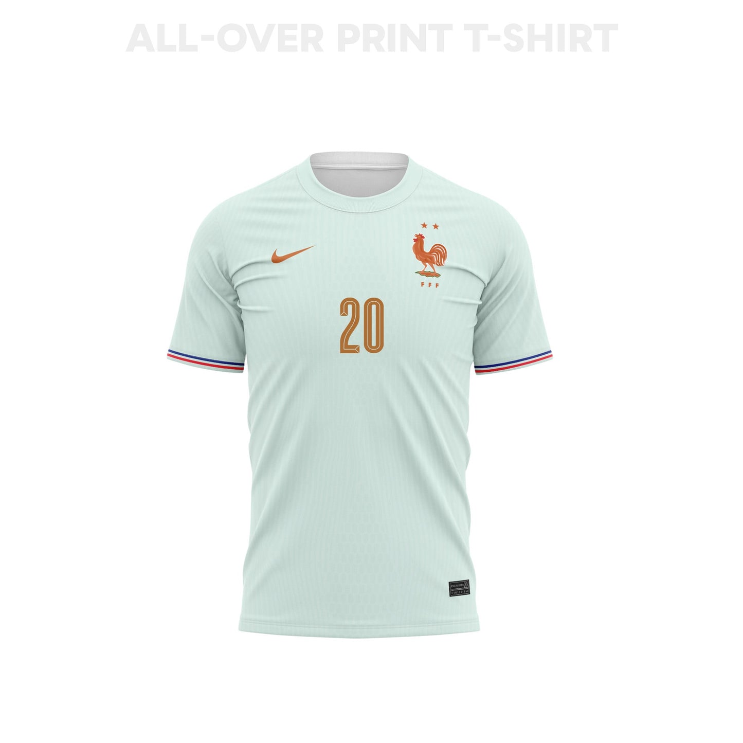 Bradley Barcola 20 France 2026 Away 3D T-Shirt Fully Printed – Unisex, Green