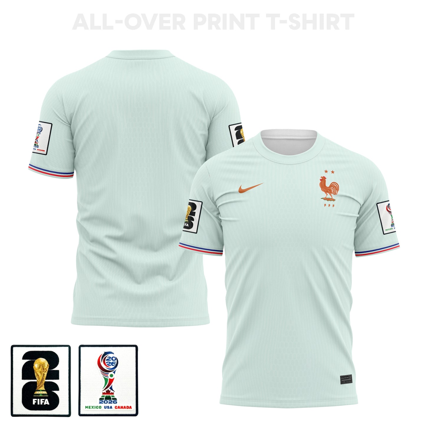 France 2026 Away 3D T-Shirt Fully Printed – Unisex, Green