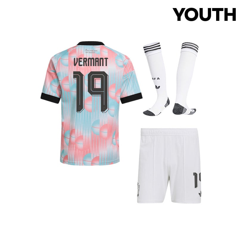 Romeo Vermant 19 Belgium 2026 YOUTH Away Kit Set – Light Blue