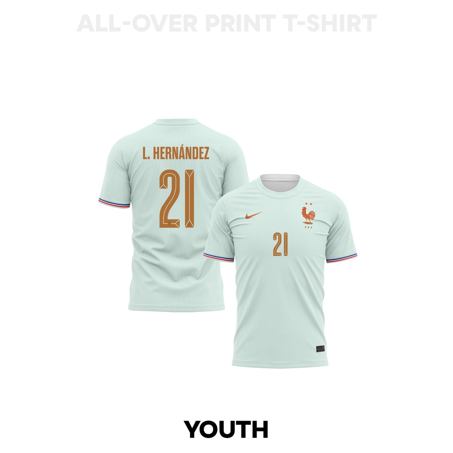 Lucas Hernández 21 Youth France 2026 Away 3D T-shirt Fully Printed – Green
