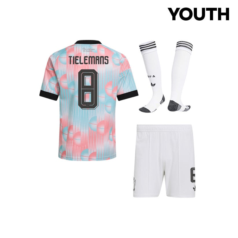 Youri Tielemans 8 Belgium 2026 YOUTH Away Kit Set – Light Blue