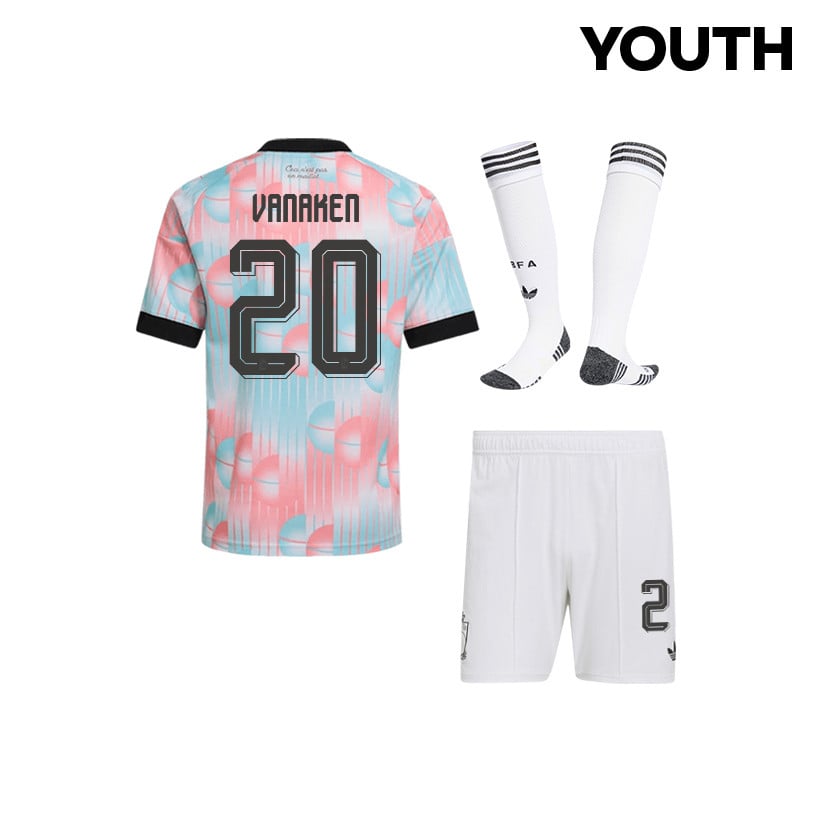 Hans Vanaken 20 Belgium 2026 YOUTH Away Kit Set – Light Blue