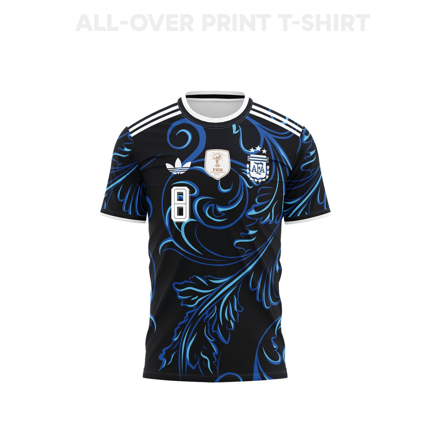 Marcos Acuña 8 Argentina 2026 Away 3D T-Shirt Fully Printed – Unisex, Black