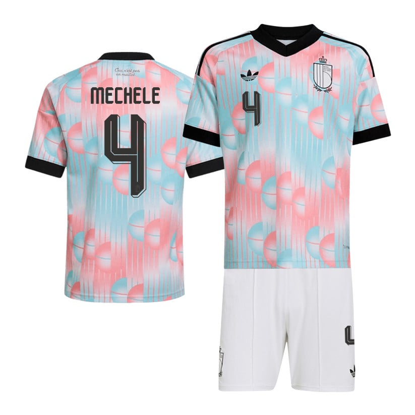 Brandon Mechele 4 Belgium 2026 Away Men Jersey & Shorts Set – Light Blue