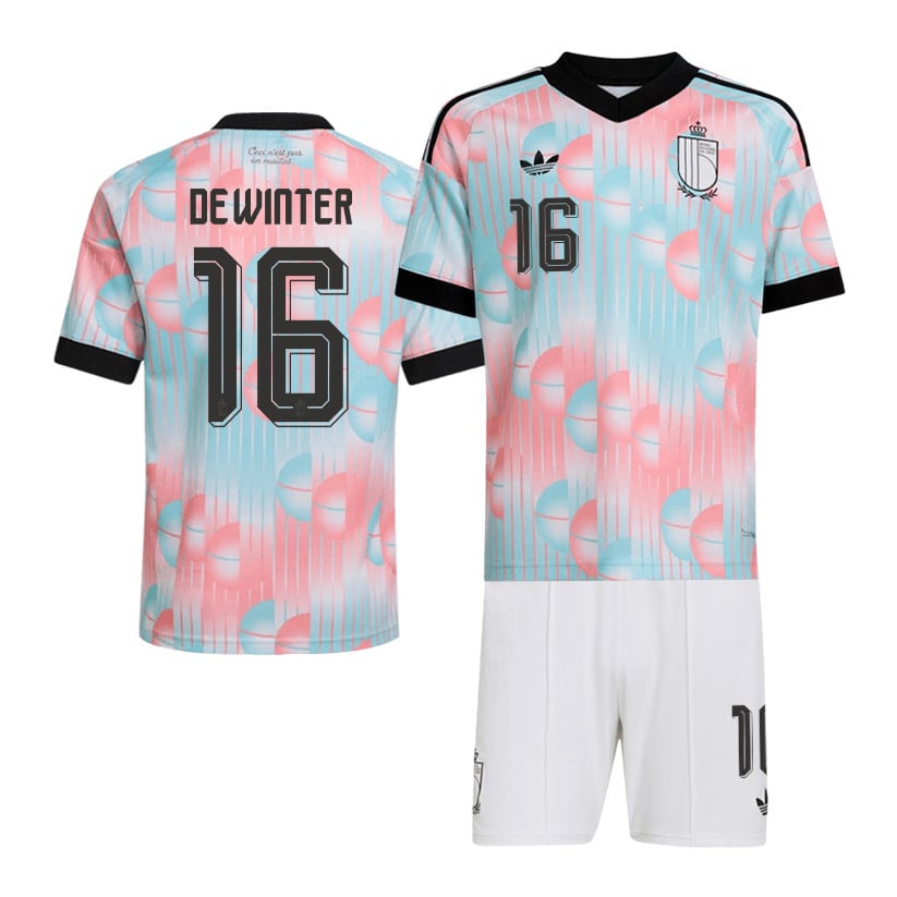 Koni De Winter 16 Belgium 2026 Away Men Jersey & Shorts Set – Light Blue