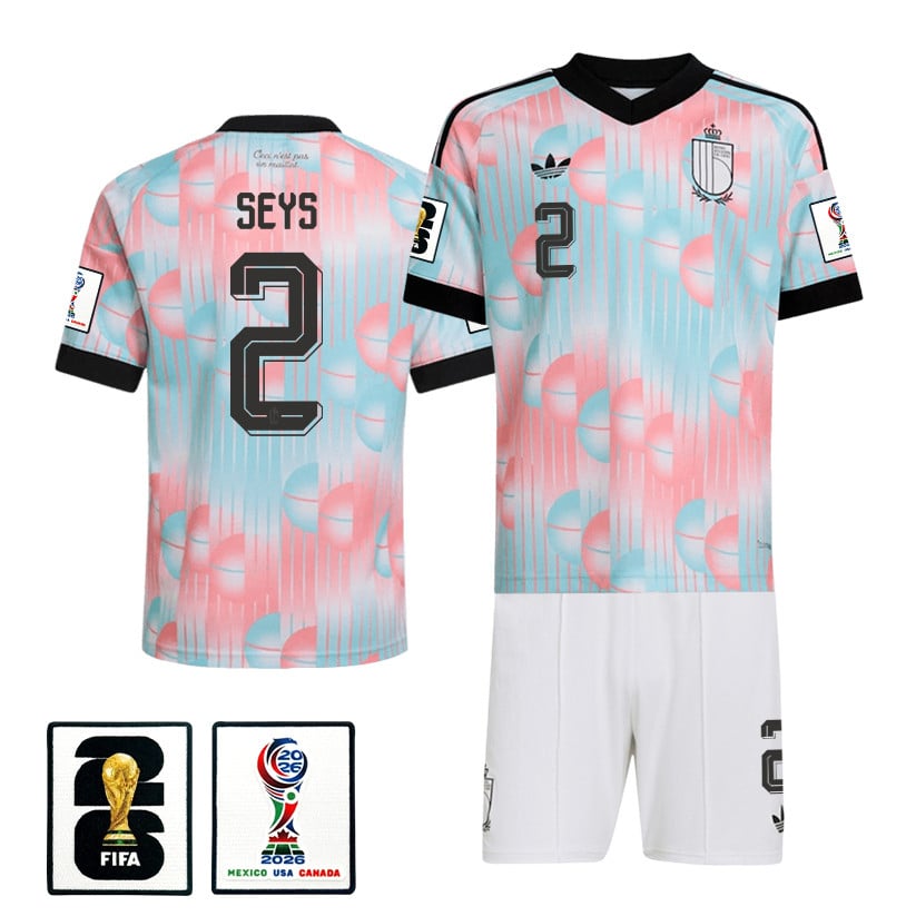 Joaquin Seys 2 Belgium 2026 Away Men Jersey & Shorts Set – Light Blue