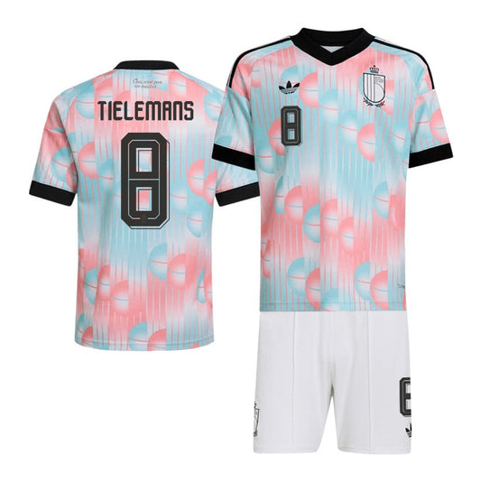 Youri Tielemans 8 Belgium 2026 Away Men Jersey & Shorts Set – Light Blue