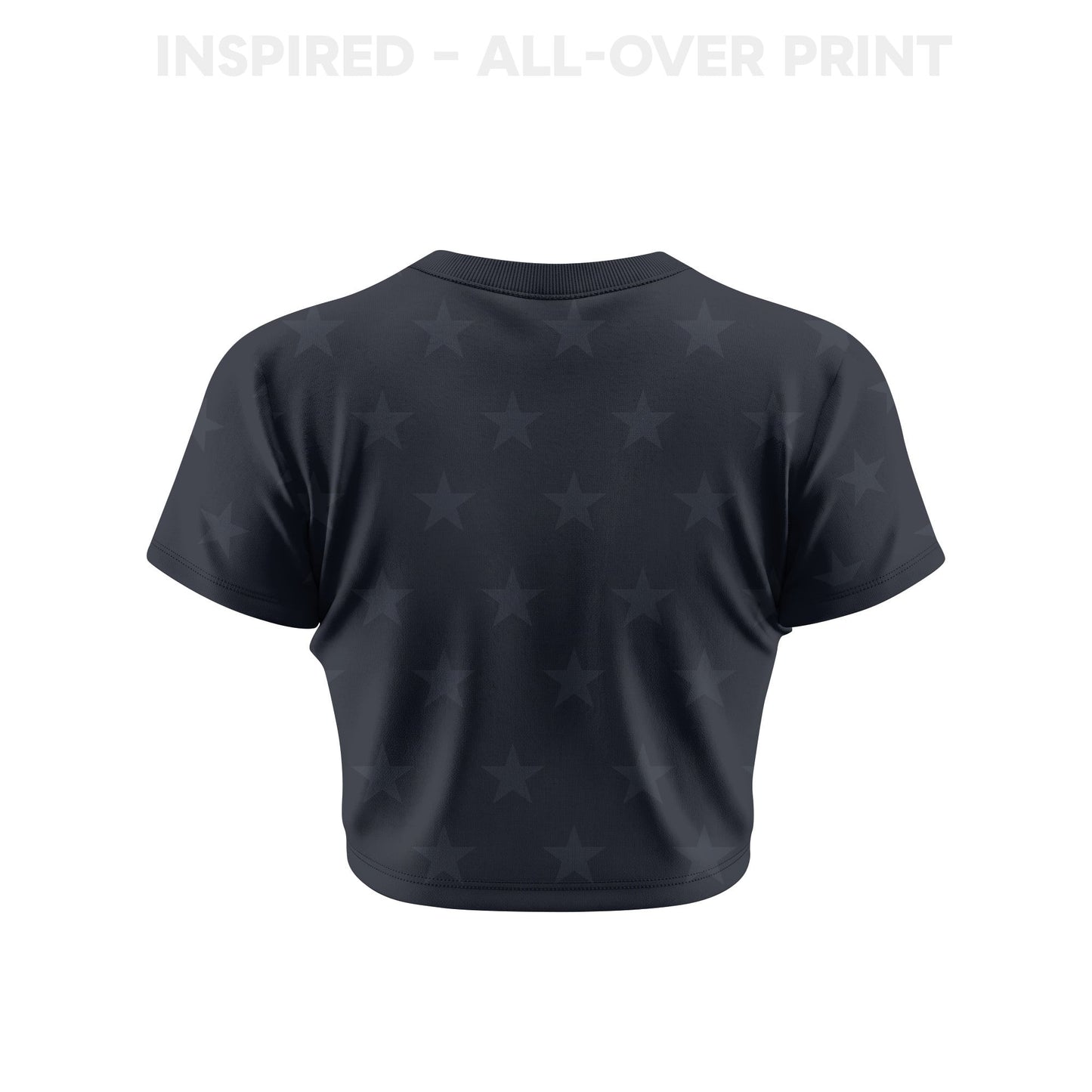 USMNT 2026 Women's Away All-Over Print Cropped Jersey - Black