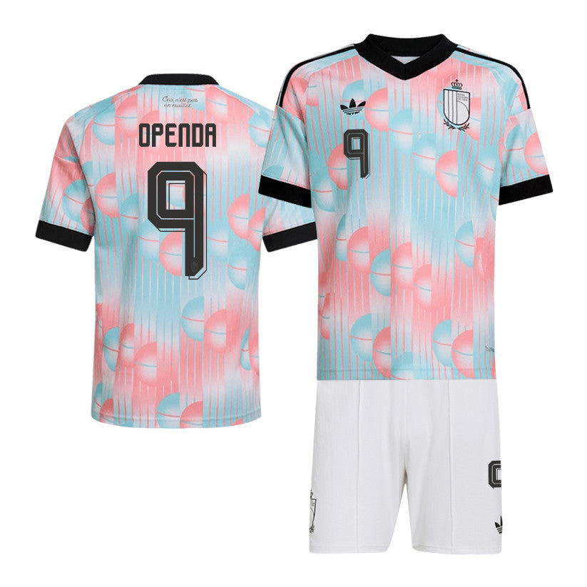 Loïs Openda 9 Belgium 2026 Away Men Jersey & Shorts Set – Light Blue