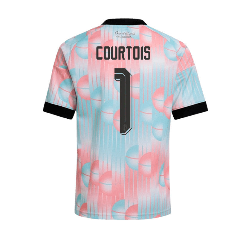 Thibaut Courtois 1 Belgium 2026 YOUTH Away Jersey & Shorts Set - Light Blue