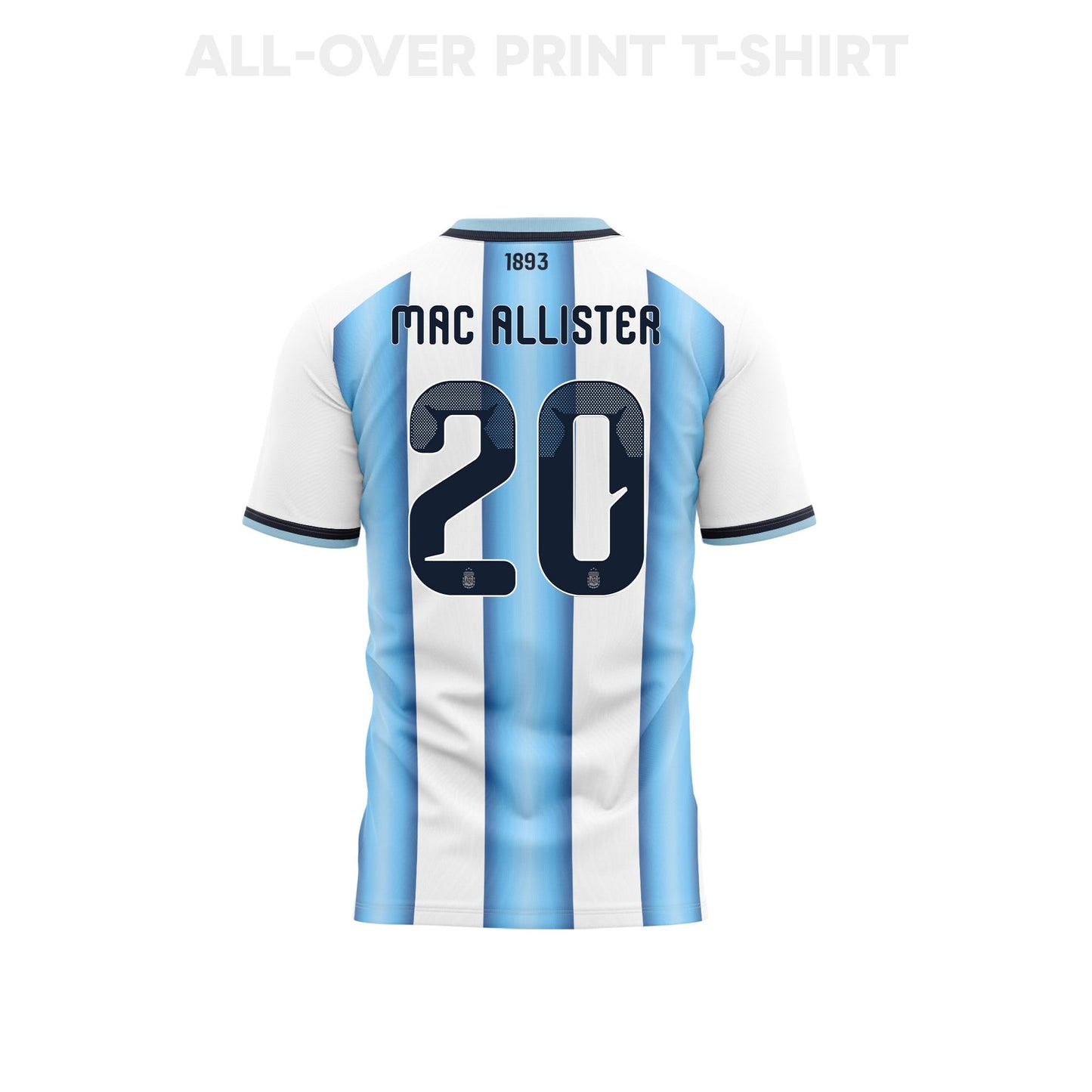 Alexis Mac Allister 20 Argentina 2026 Home 3D T-Shirt Fully Printed – Unisex, White
