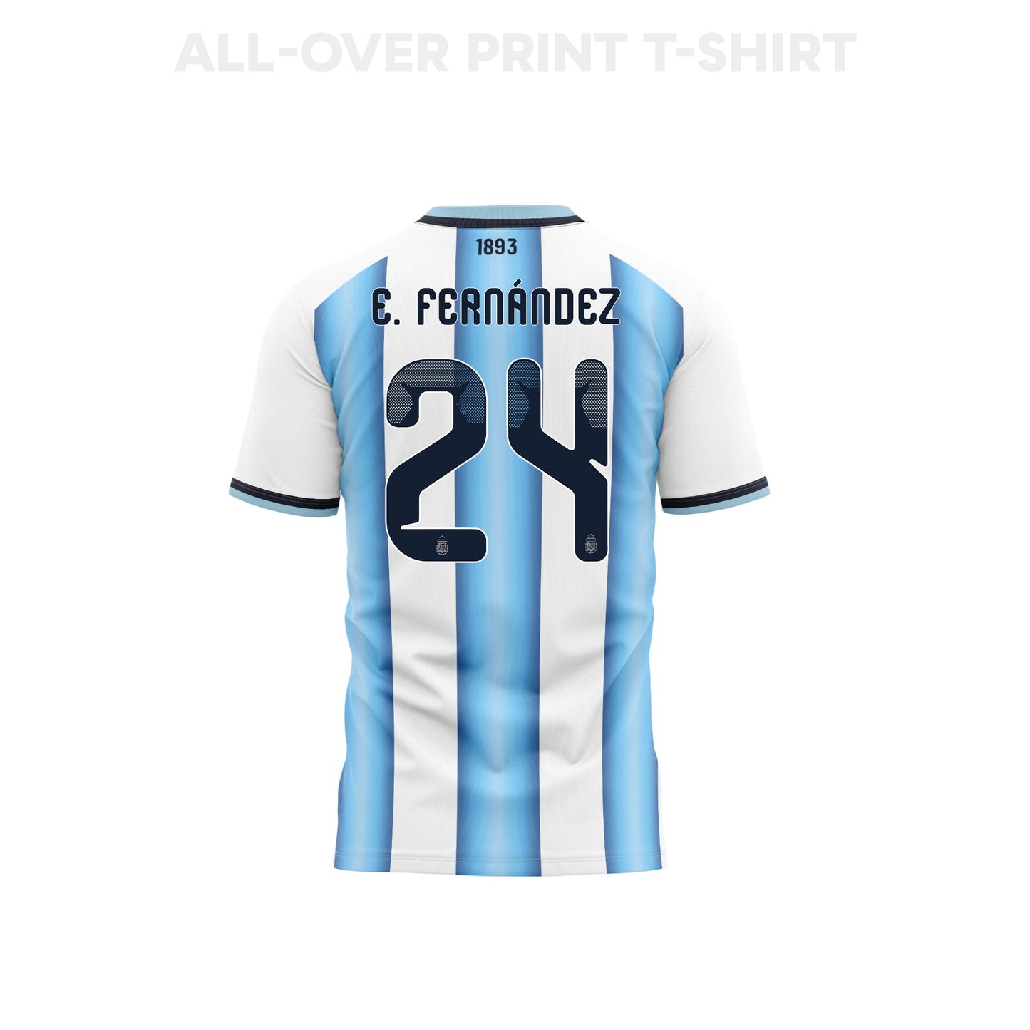 Enzo Fernández 24 Argentina 2026 Home 3D T-Shirt Fully Printed – Unisex, White