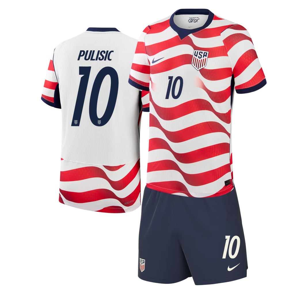 Christian Pulisic 10 USMNT 2026 Home Men Jersey & Shorts Set