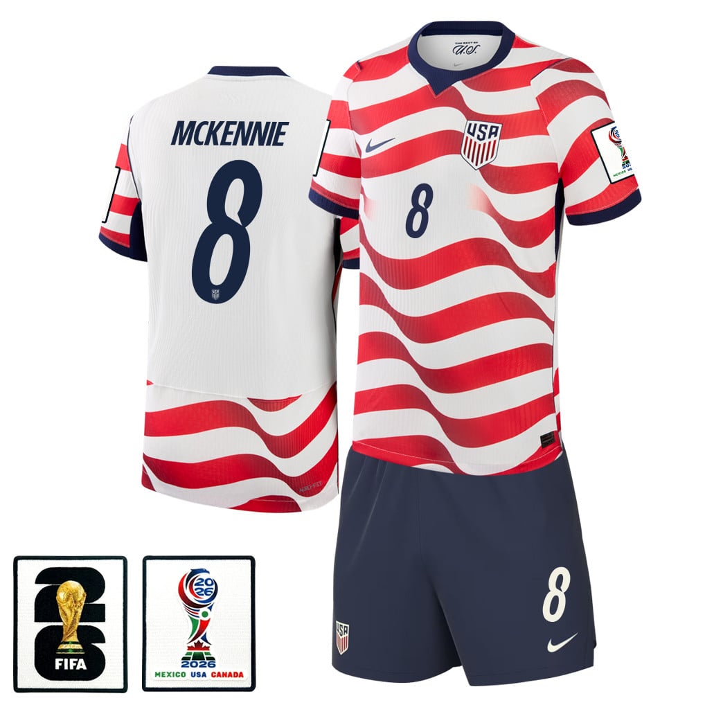 Weston McKennie 8 USMNT 2026 Home Men Jersey & Shorts Set
