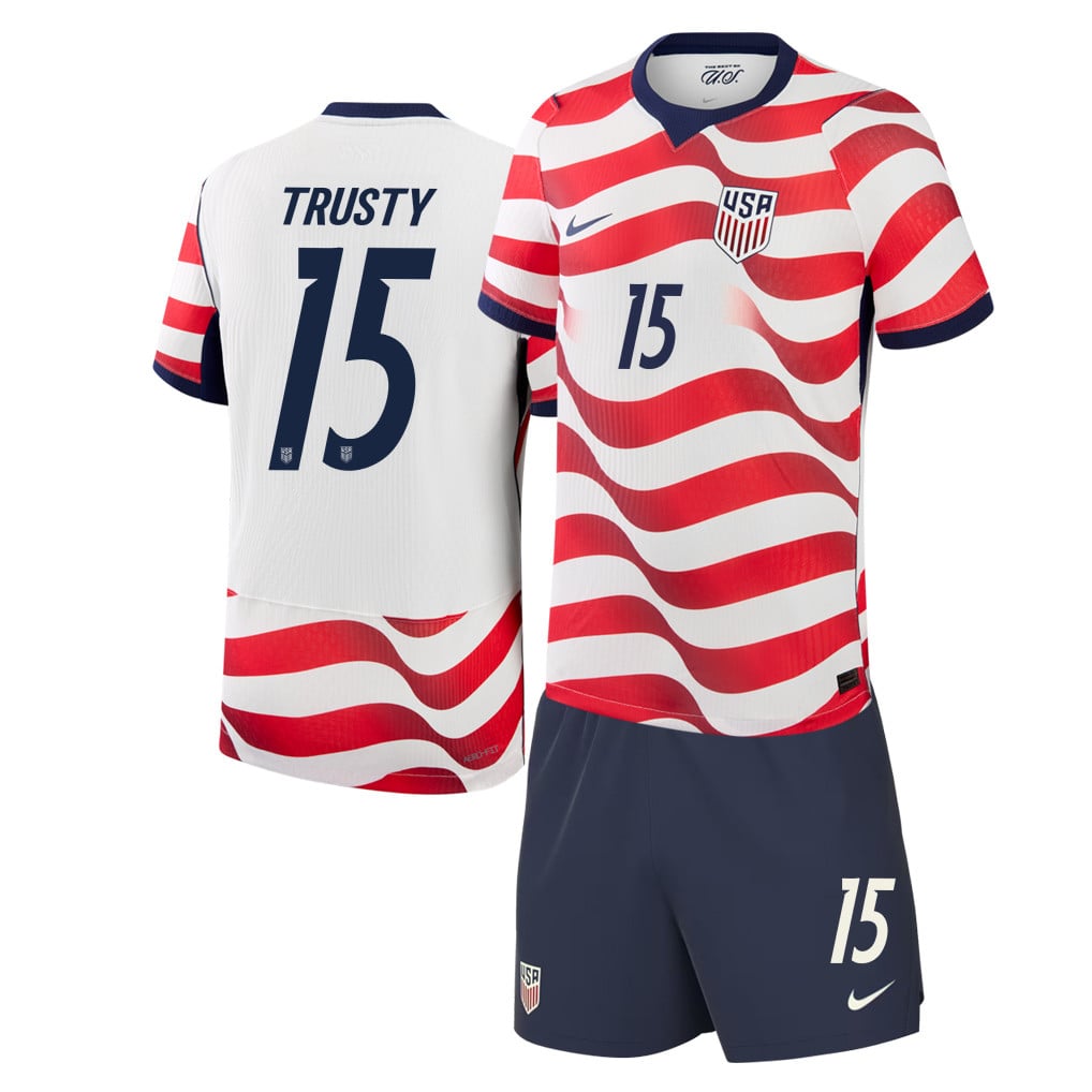 Auston Trusty 15 USMNT 2026 Home Men Jersey & Shorts Set