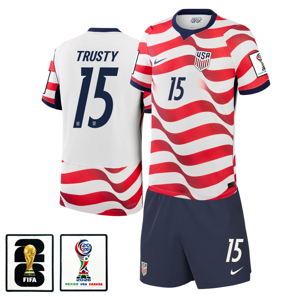 Auston Trusty 15 USMNT 2026 Home Men Jersey & Shorts Set