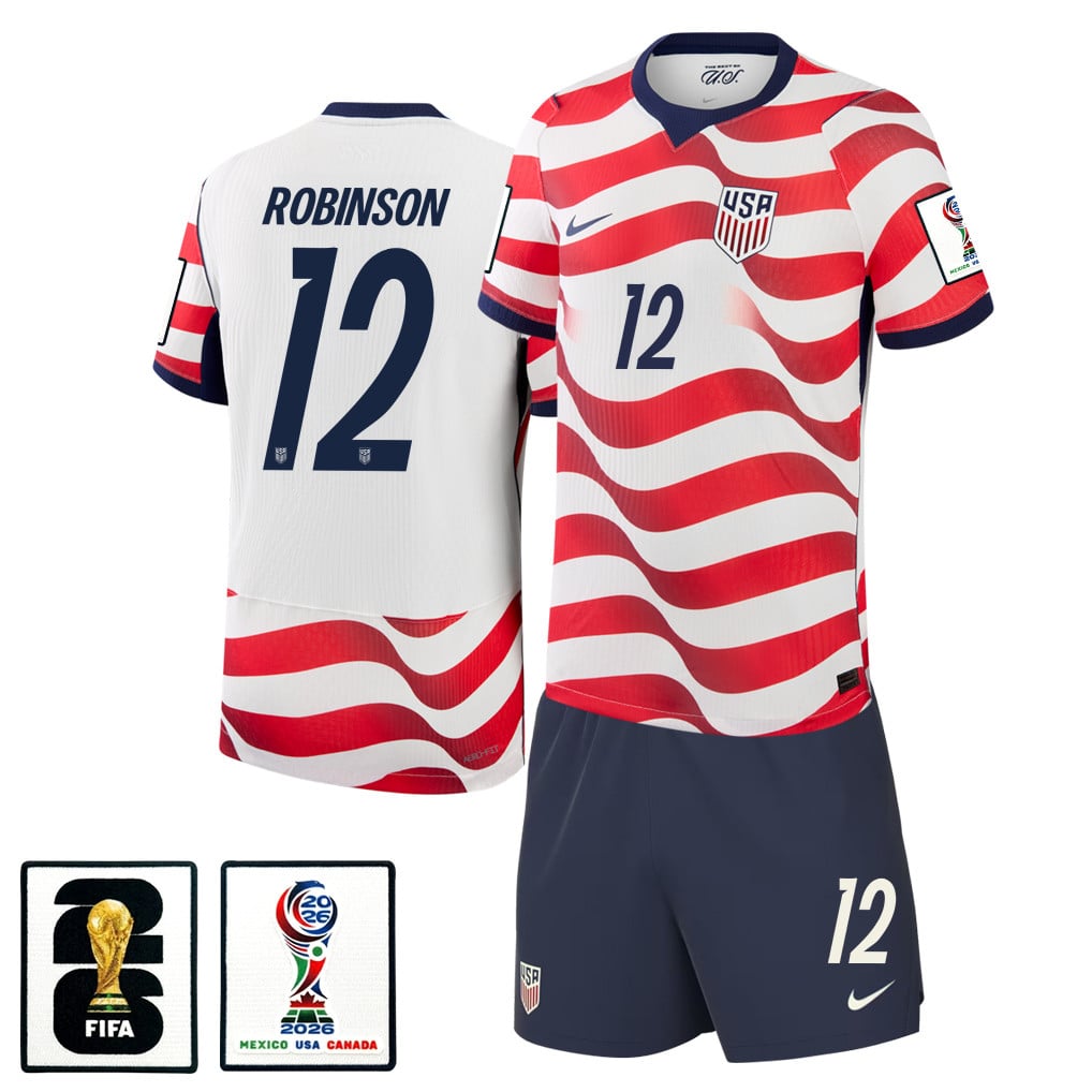 Miles Robinson 12 USMNT 2026 Home Men Jersey & Shorts Set