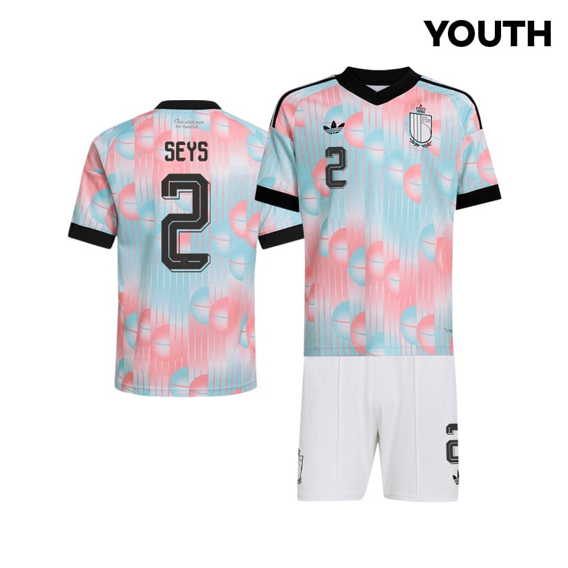 Joaquin Seys 2 Belgium 2026 YOUTH Away Jersey & Shorts Set - Light Blue