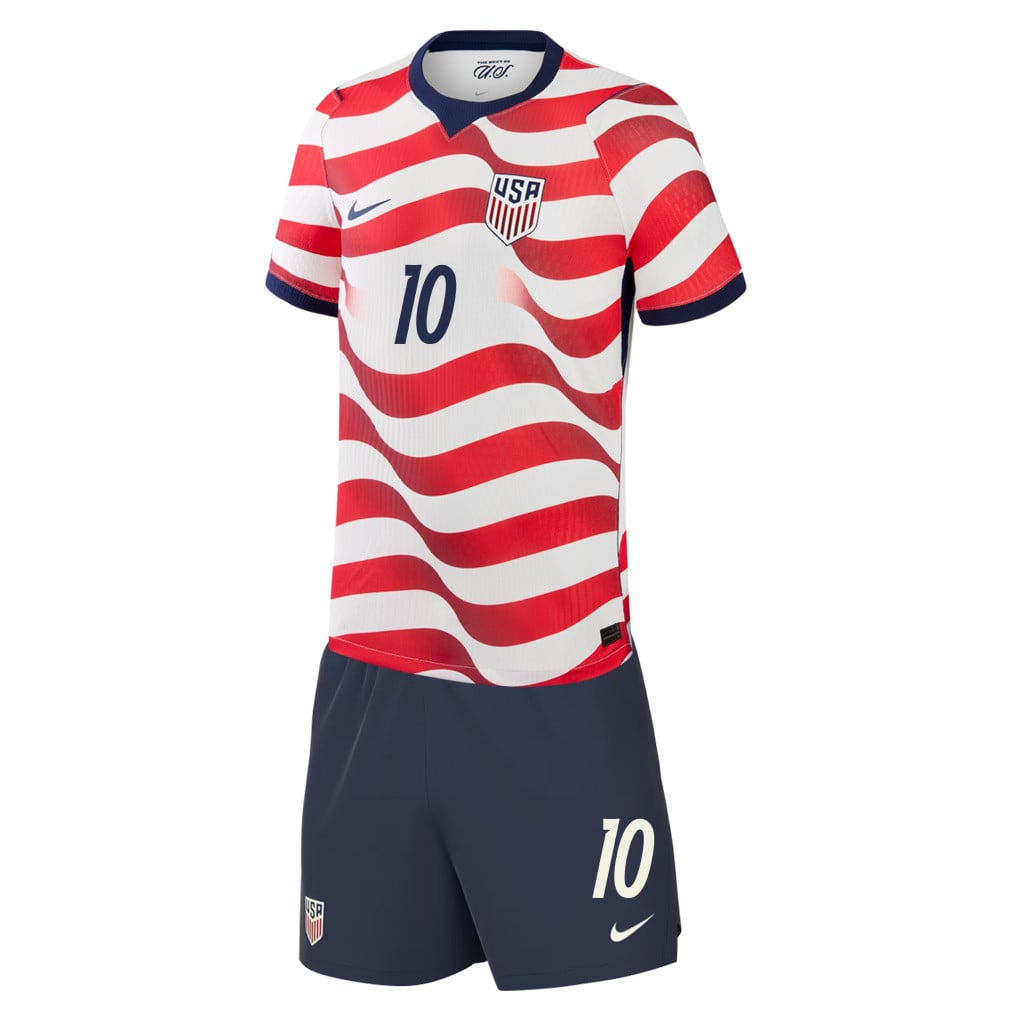 Christian Pulisic 10 USMNT 2026 YOUTH Home Jersey & Shorts Set