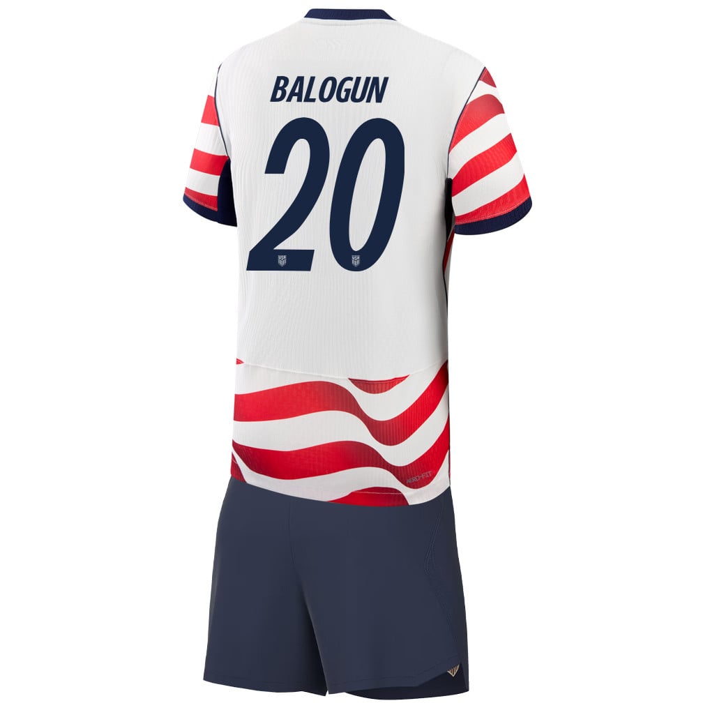 Folarin Balogun 20 USMNT 2026 YOUTH Home Jersey & Shorts Set