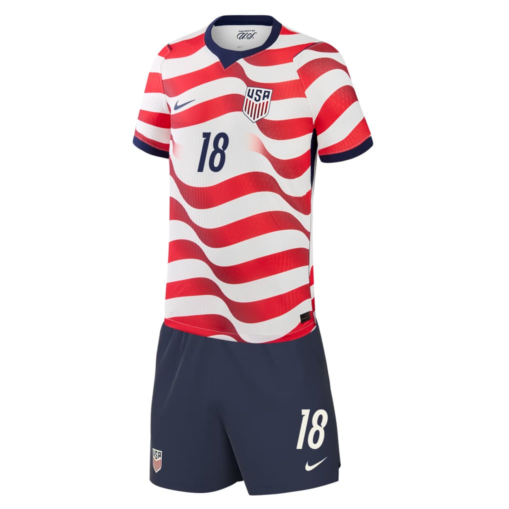 Max Arfsten 18 USMNT 2026 YOUTH Home Jersey & Shorts Set