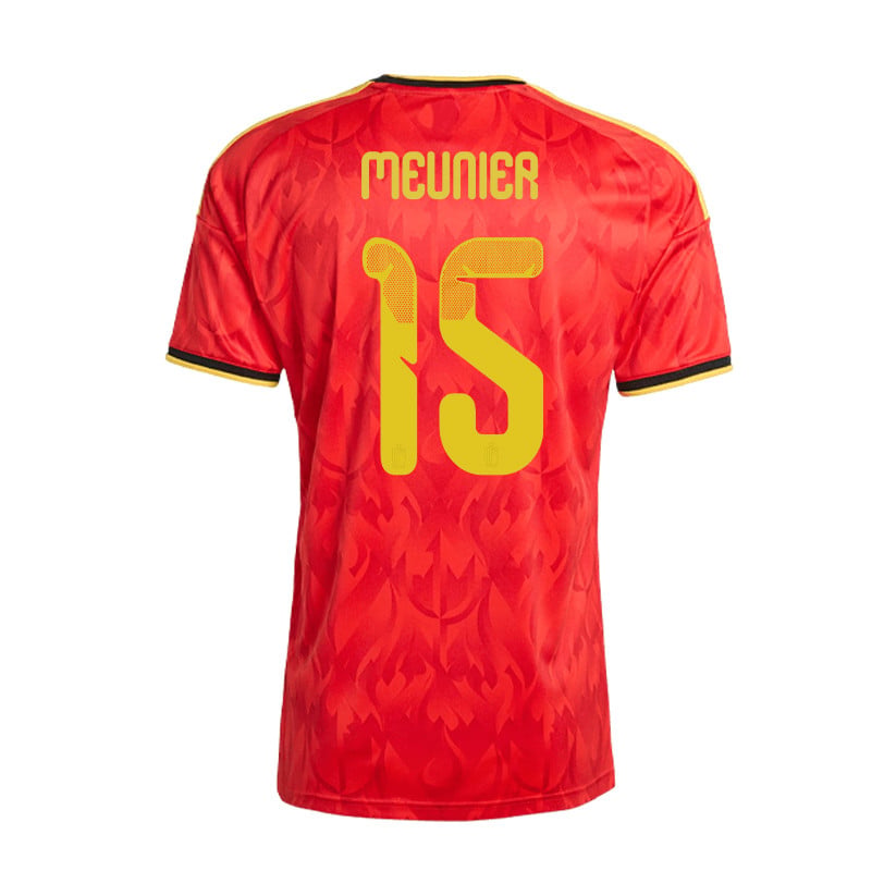 Thomas Meunier 15 Belgium 2026 Home Men Jersey & Shorts Set – Red/Black