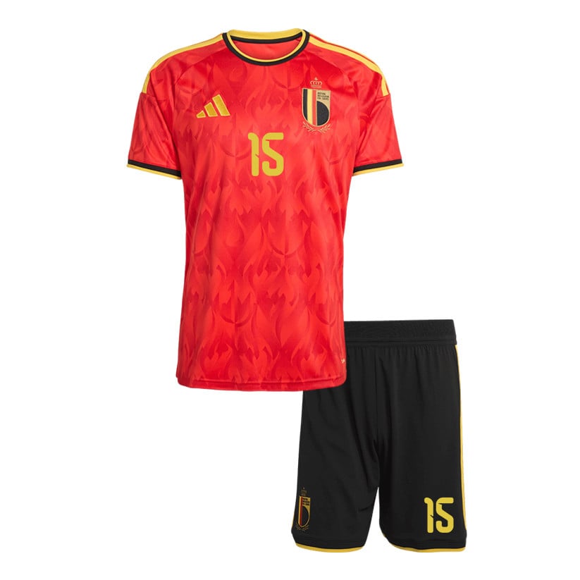 Thomas Meunier 15 Belgium 2026 Home Men Jersey & Shorts Set – Red/Black