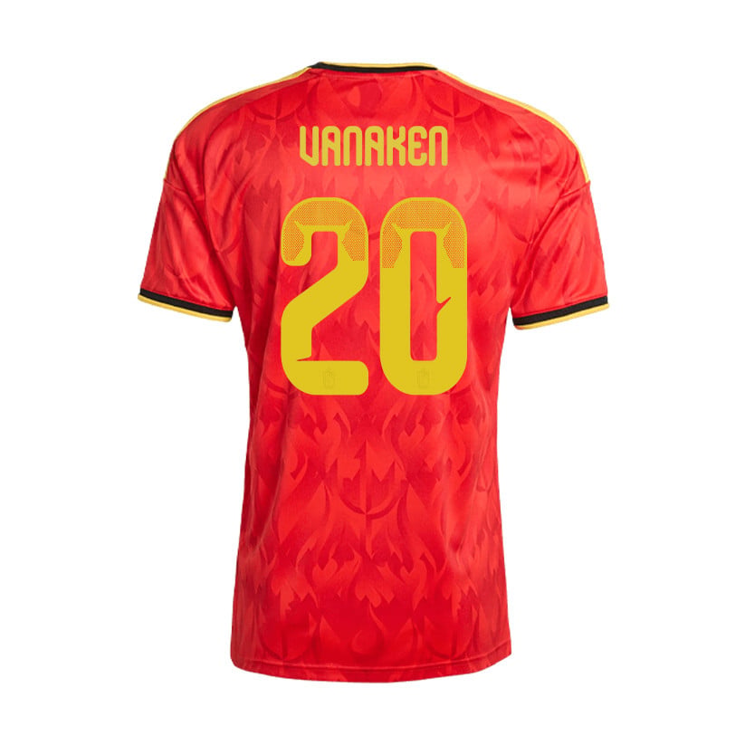 Hans Vanaken 20 Belgium 2026 Home Men Jersey & Shorts Set – Red/Black