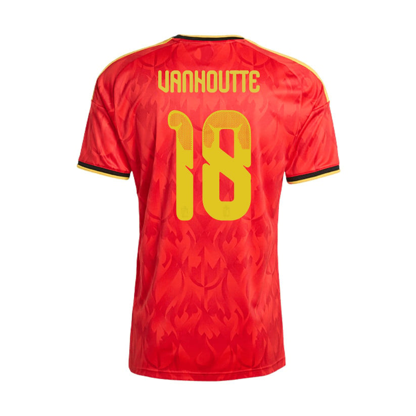 Charles Vanhoutte 18 Belgium 2026 Home Men Jersey & Shorts Set – Red/Black