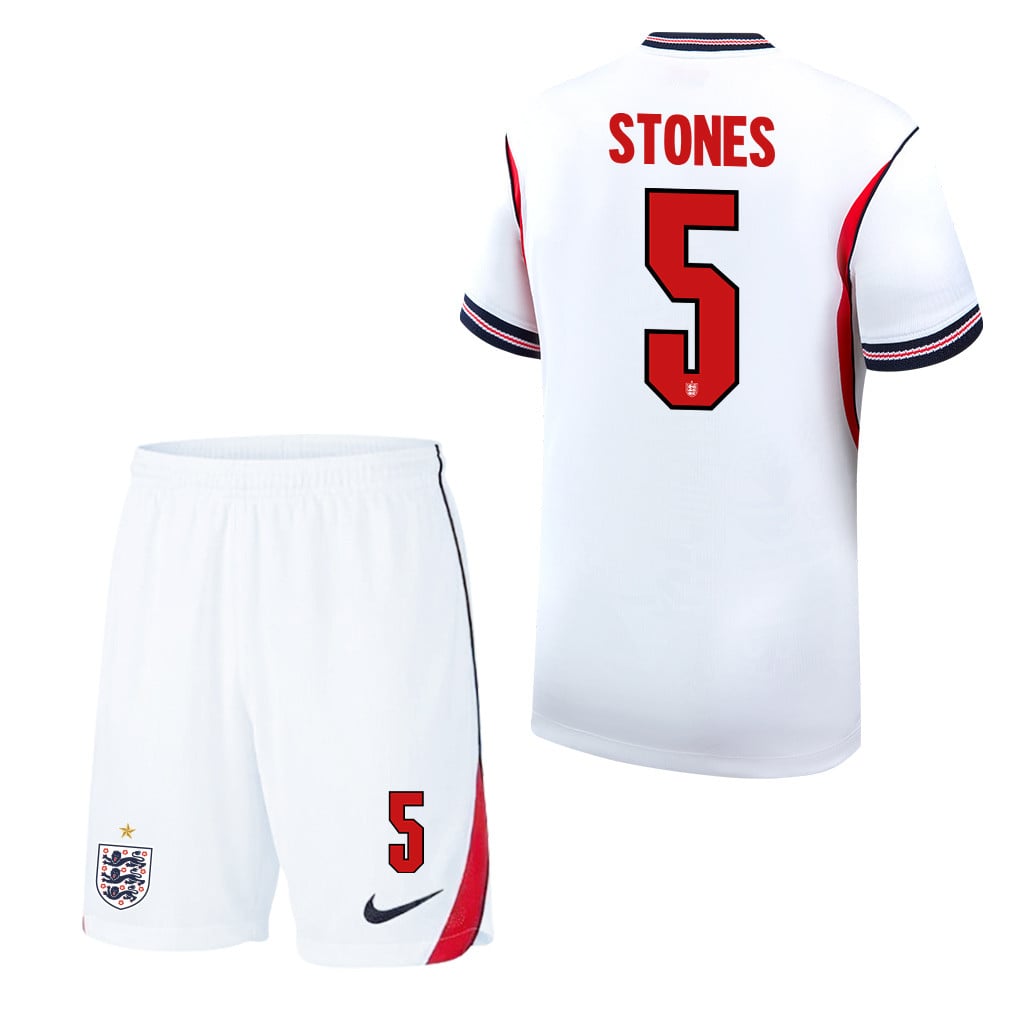 John Stones 5 England 2026 Home Men Jersey & Shorts Set – White