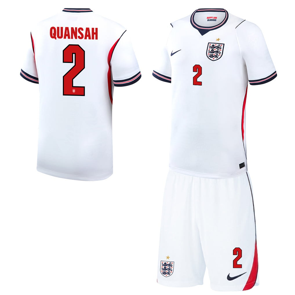 Jarell Quansah 2 England 2026 Home Men Jersey & Shorts Set – White
