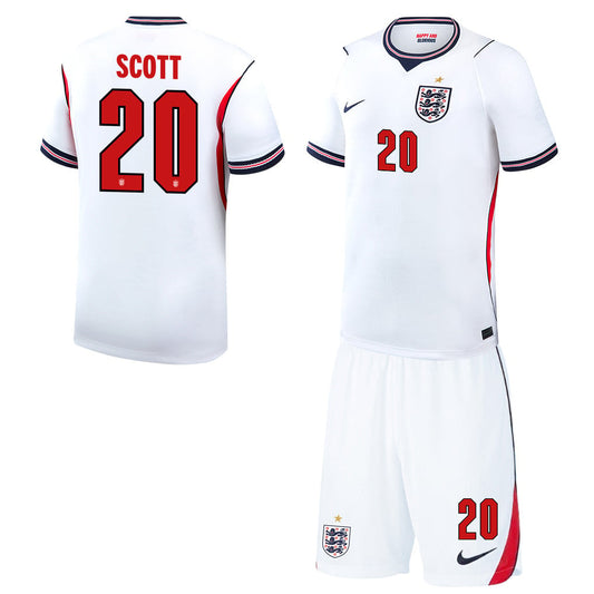 Alex Scott 20 England 2026 Home Men Jersey & Shorts Set – White