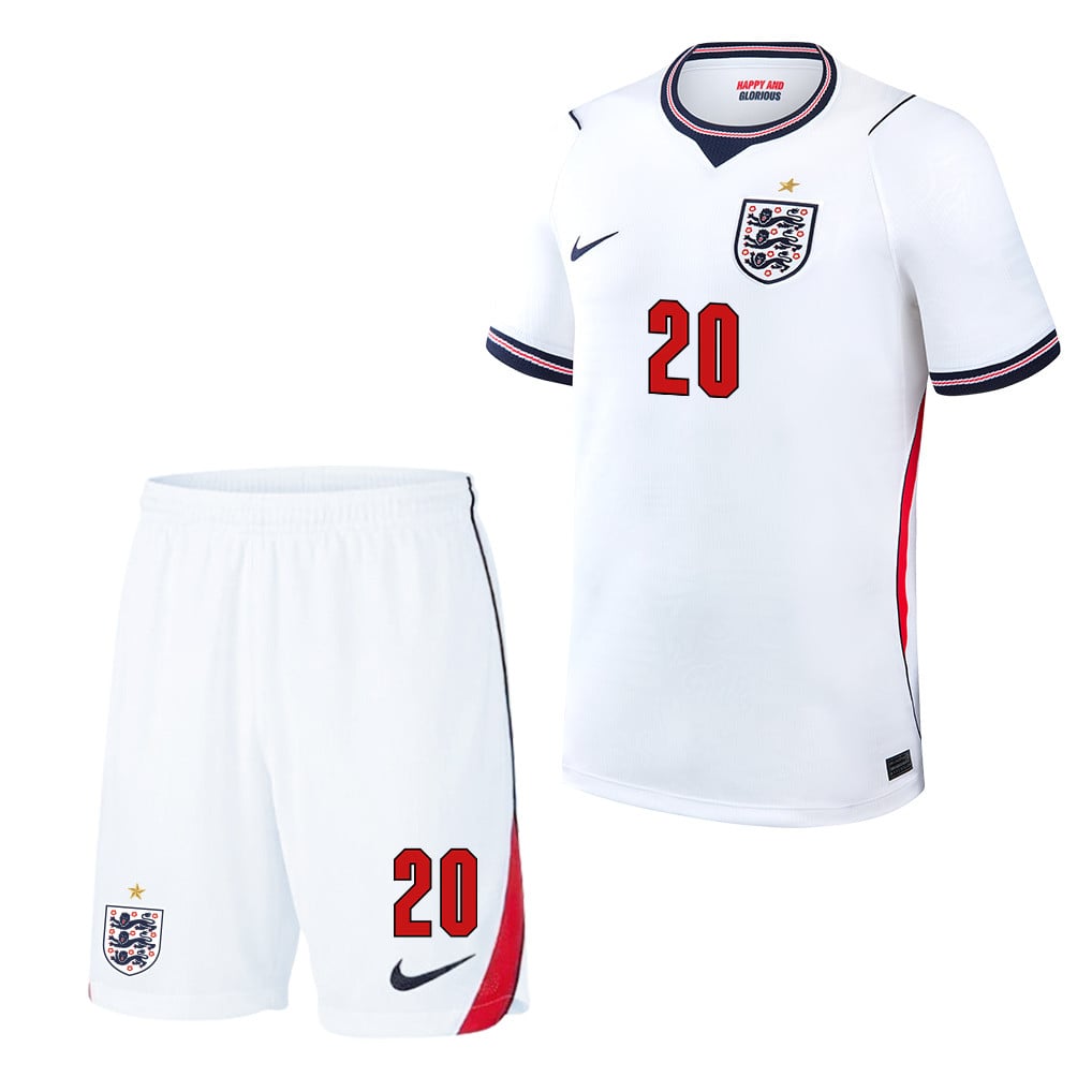 Jarrod Bowen 20 England 2026 Home Men Jersey & Shorts Set – White