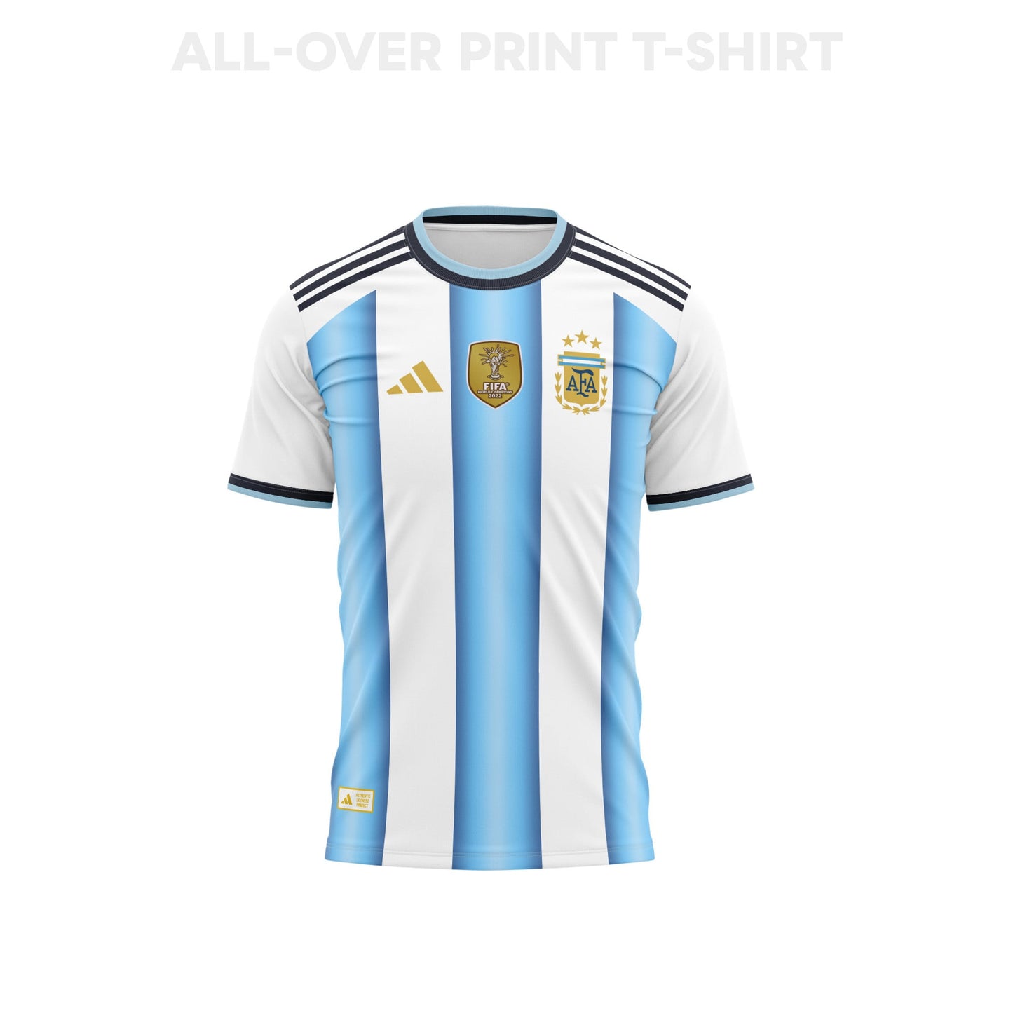 Argentina 2026 Youth Home 3D T-shirt Fully Printed – White