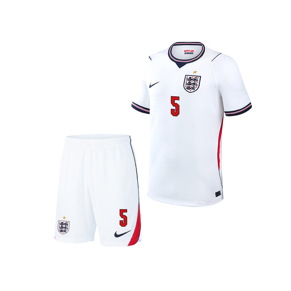 John Stones 5 England 2026 YOUTH Home Jersey & Shorts Set - White